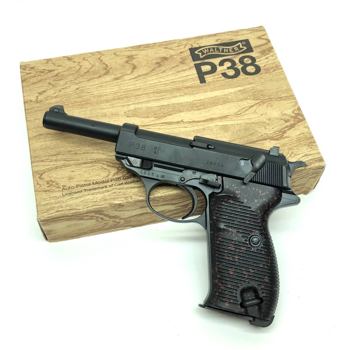 tu076 マルゼン ワルサーP38 ブローバック ガスガン AC41 ブラック 38B ハンドガン ※中古