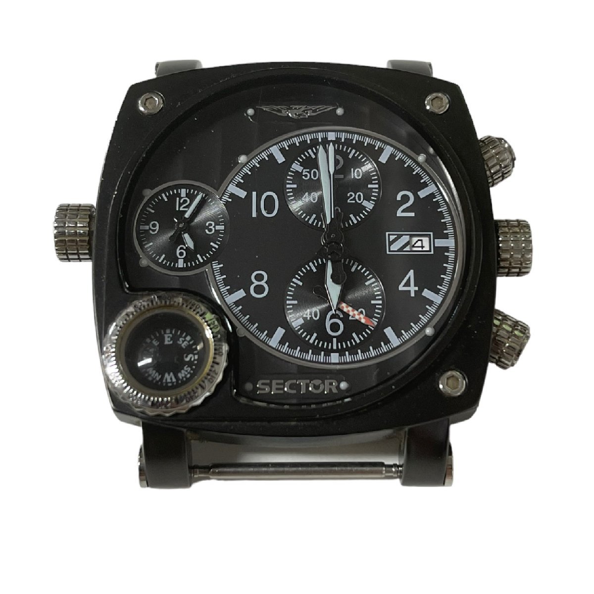 【中古品】SECTOR セクター クロノデュアルタイム 16455 メンズ クオーツ メンズ腕時計 ベルトなし 本体のみ L30582RD