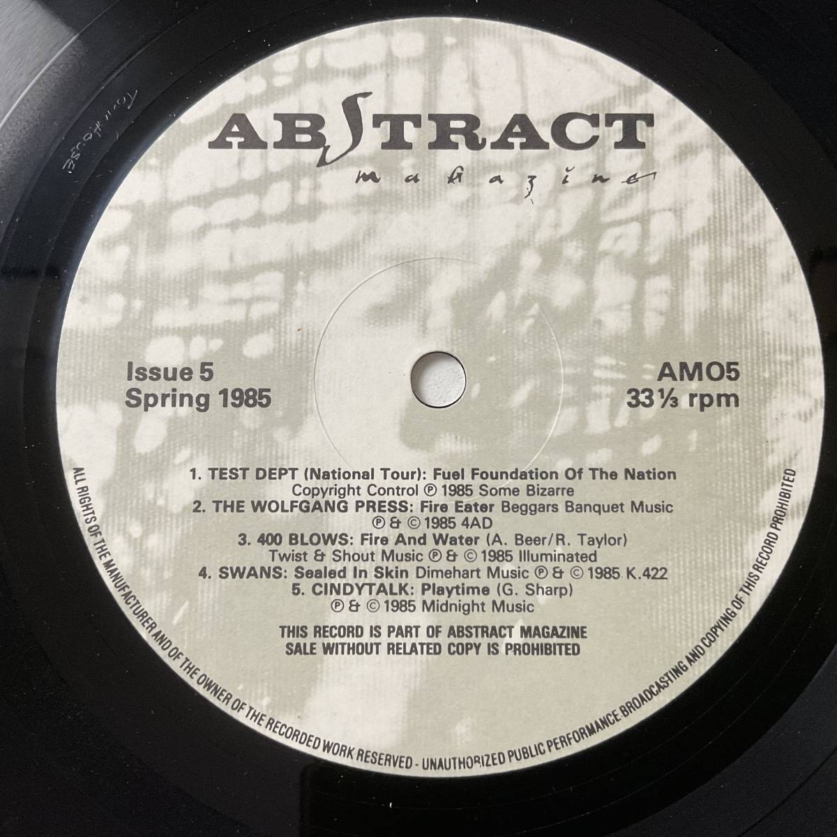 UK Original レコード LP Abstract Magazine Issue 5 LIMITED Hand Paint SLV ...