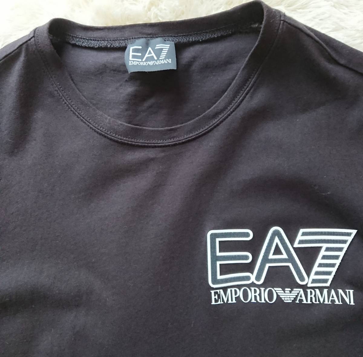 エンポリオ・アルマーニ EMPORIO ARMANI EA7 Tシャツ 無地 ブラック 