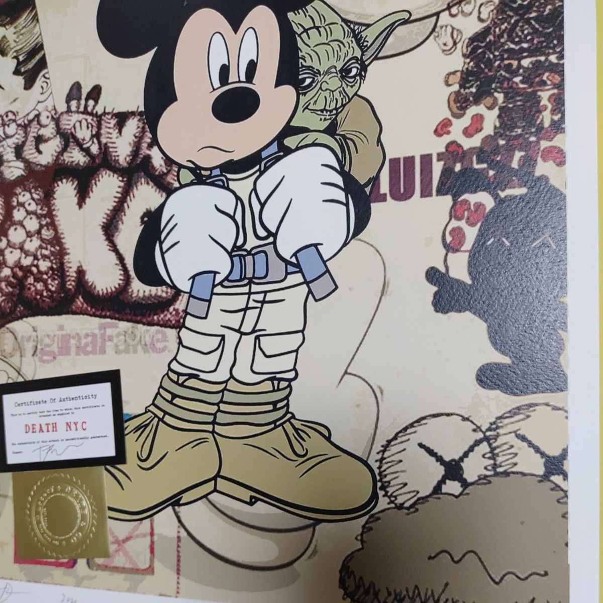 DEATH NYC 世界限定100枚 アートポスター ミッキーマウス KAWS カウズ 