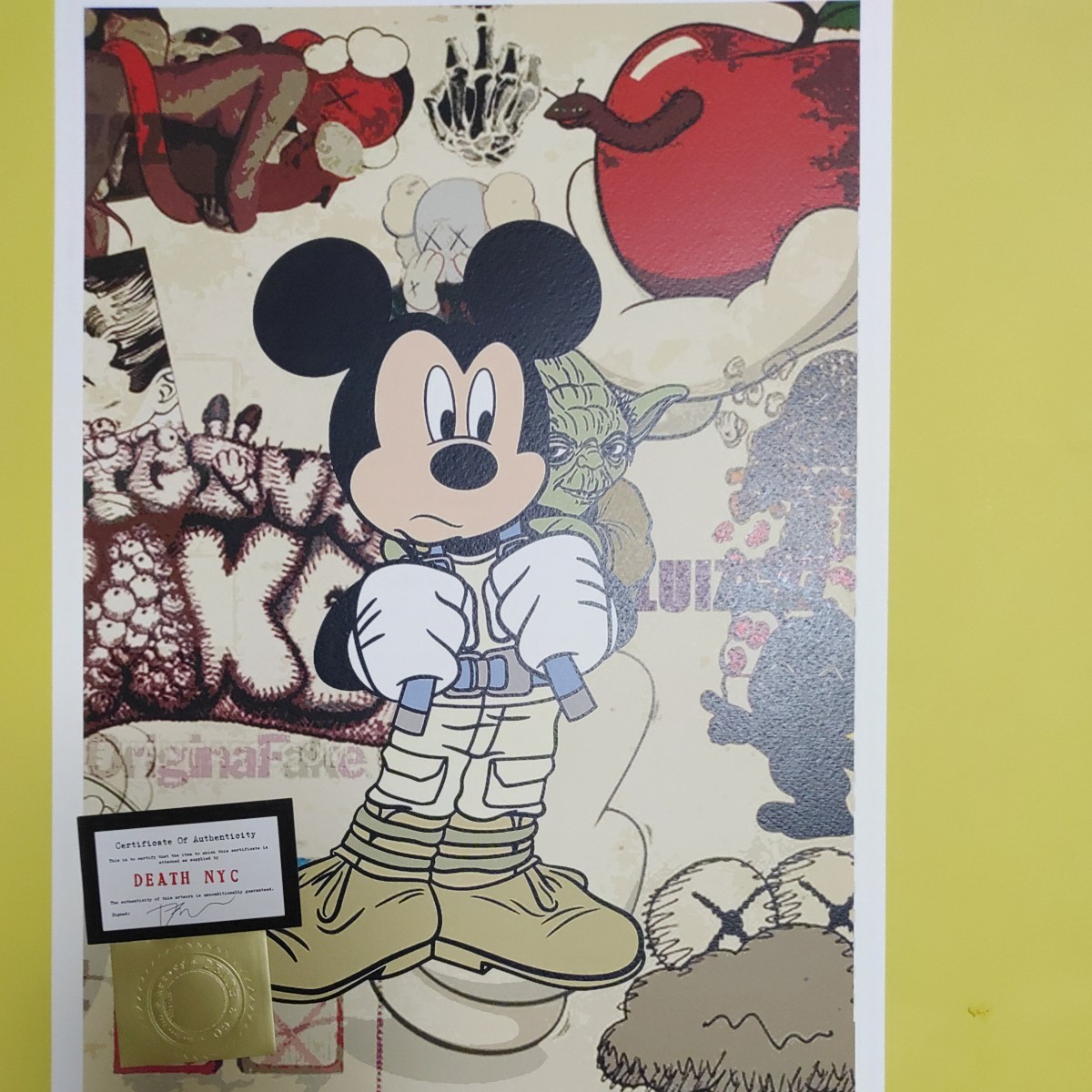 DEATH NYC 世界限定100枚 アートポスター ミッキーマウス KAWS カウズ 