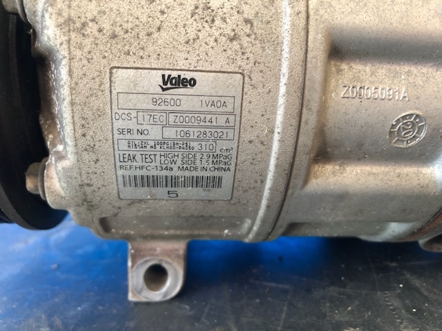 100%新品 コンプレッサー コア用 セレナ FC26 ニッサン MR20 92600-1VA0A クーラー エアコン