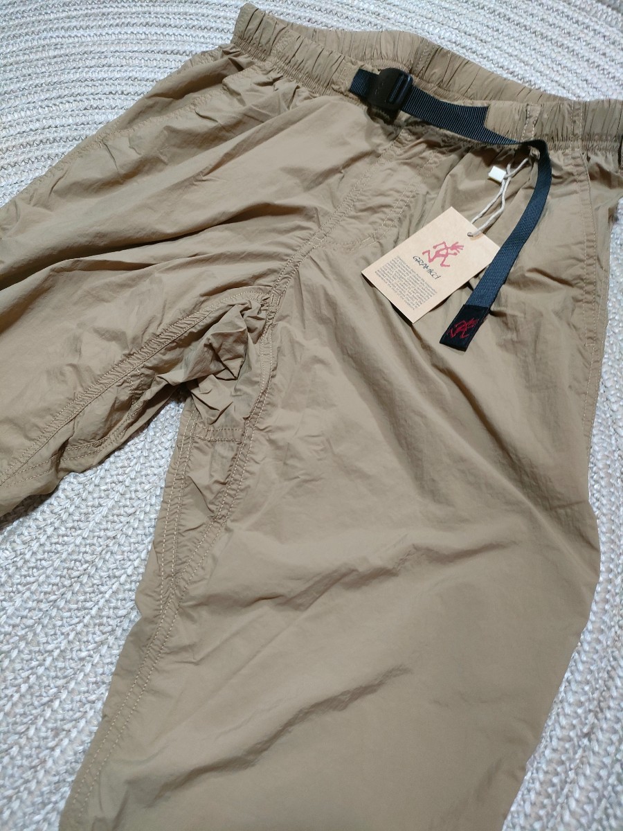 新品 GRAMICCI ナイロン パッカブル ロングパンツ M チノ ベージュ 薄手 軽量 裾ジップ グラミチ パンツ