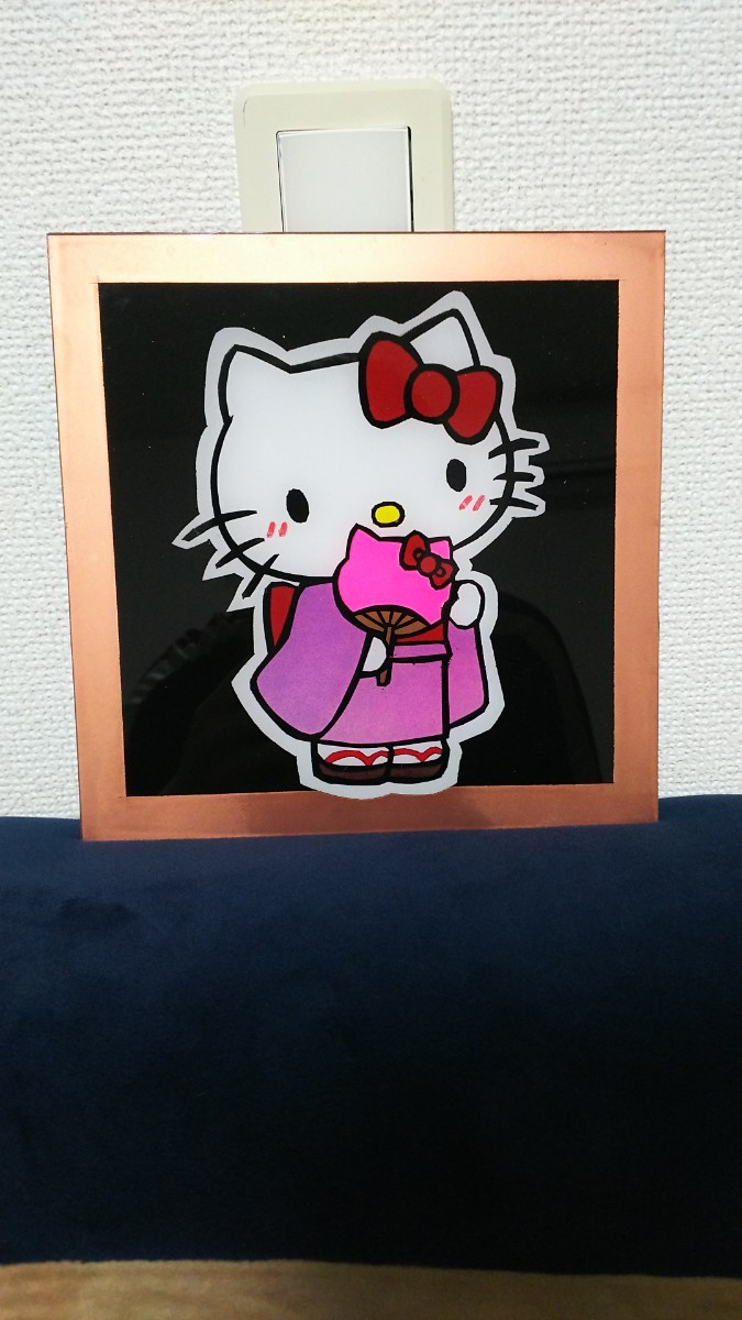 20㎝角厚さ２㎜ アンドン板 アンドン 点灯イメージ 女の子 デコトラ アートトラック トラック 看板_1