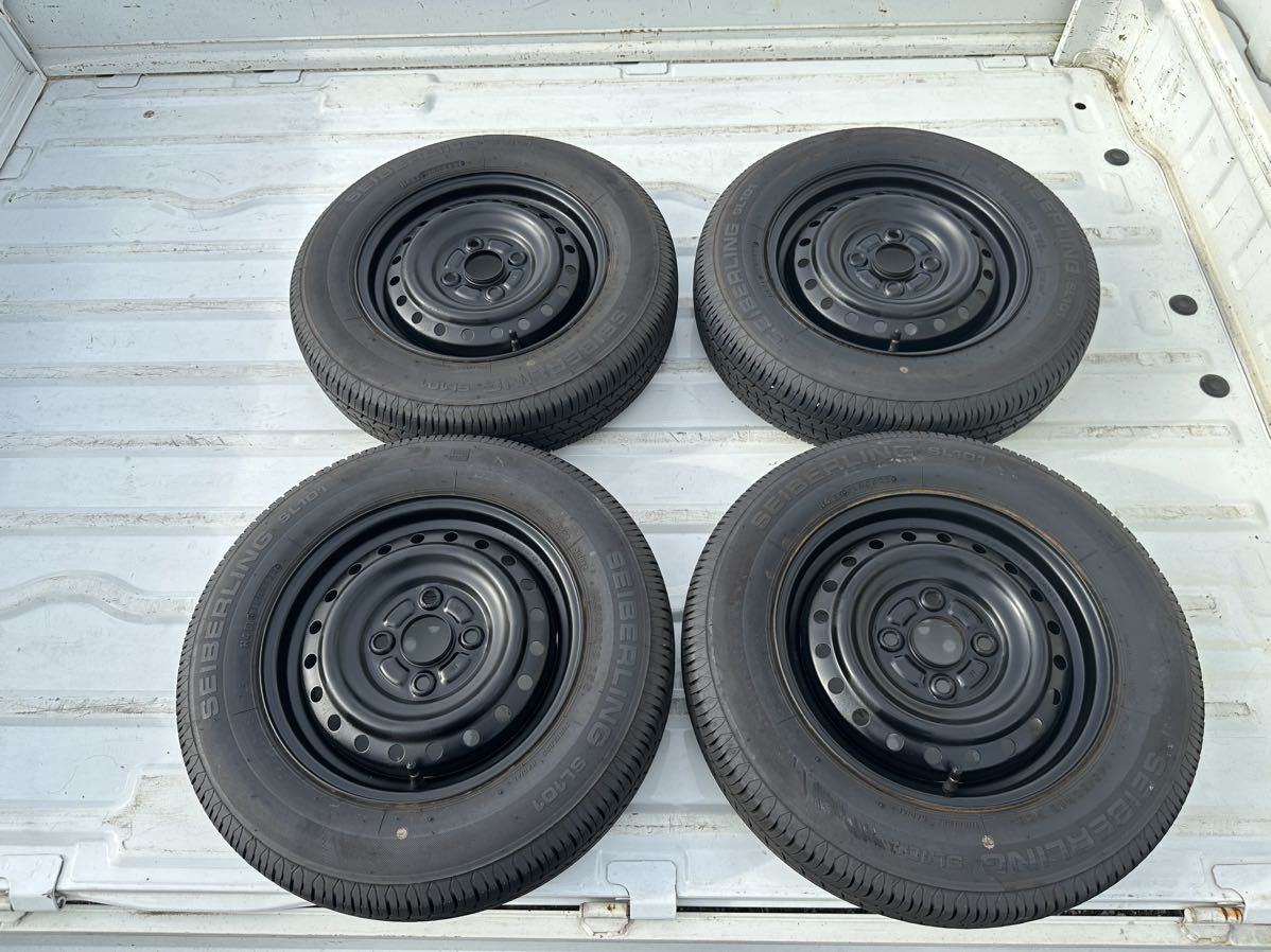 鉄珍 ホイル 4本セット 13インチタイヤ8分山 PCD100 4穴