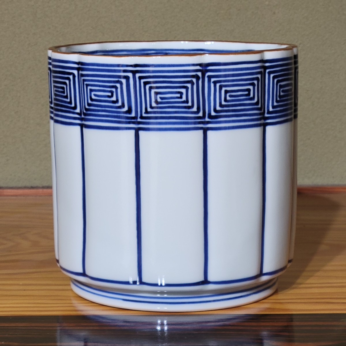 茶道具 染付 大水指