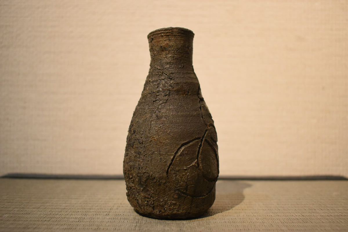 GE】M132【コレクター所蔵品】時代 備前小壺 /日本美術 備前焼 古陶 古