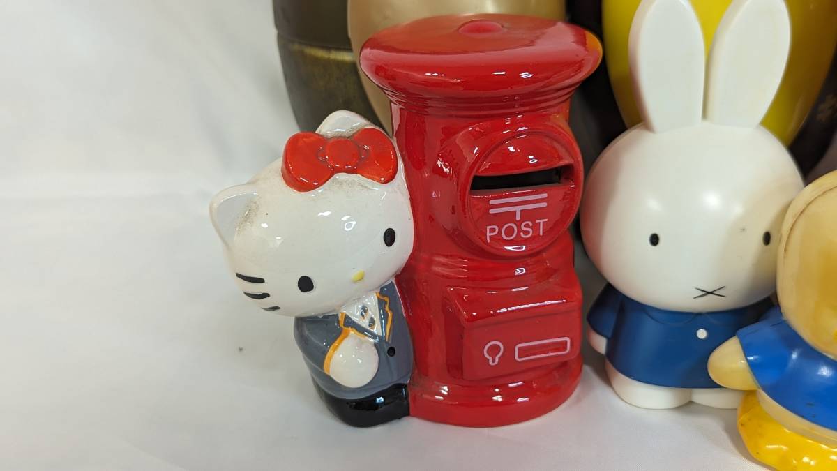 H6164 昭和レトロ おまとめ8点 キョロちゃん/キティちゃんポスト貯金箱  