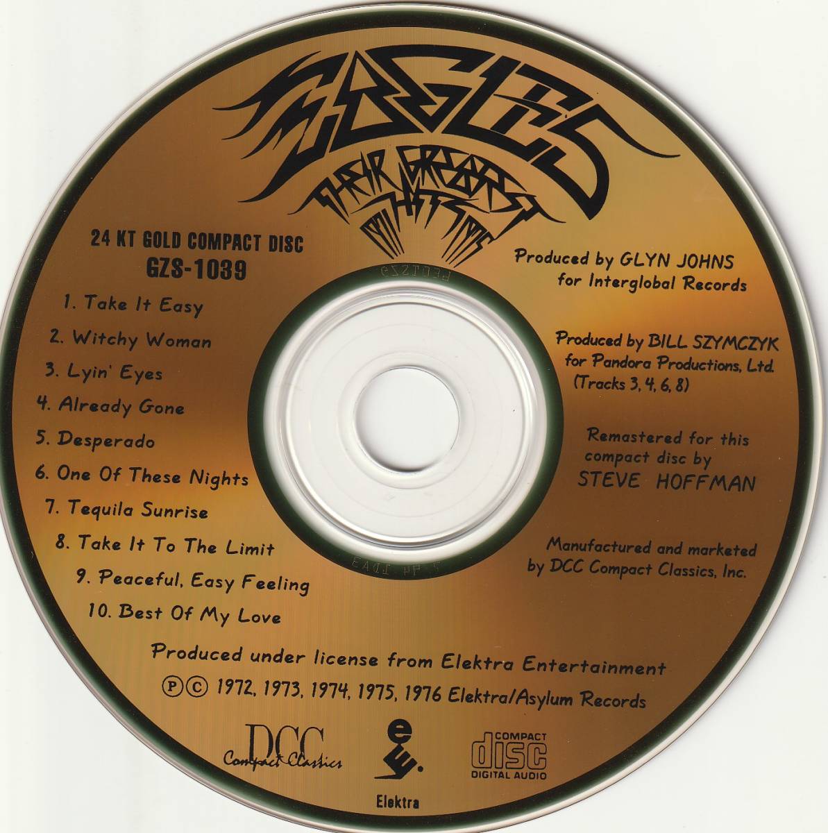 グレイテストヒッツ ／ザ・イーグルス／24k GOLD CD ザ イーグルス