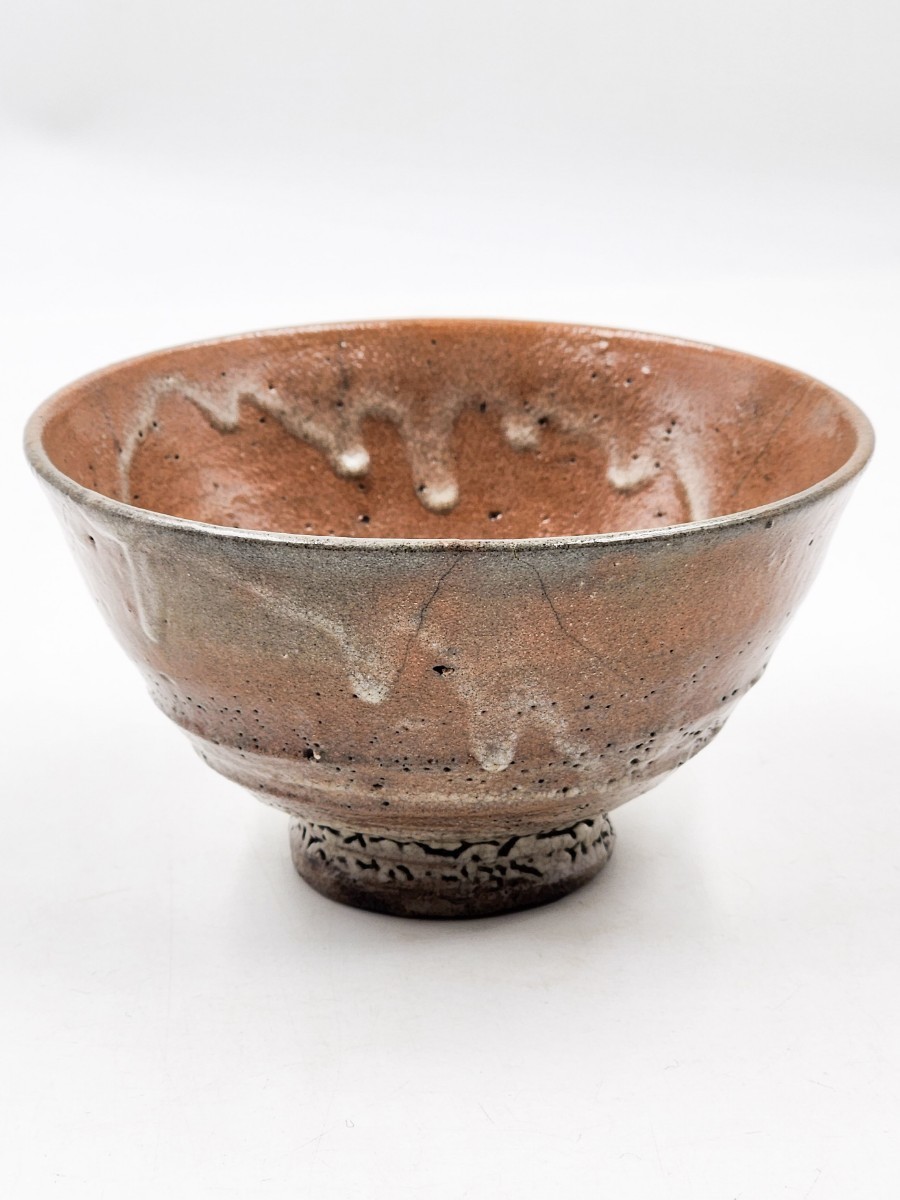 時代 李朝 高麗茶碗 大井戸茶碗 梅花皮 箱有 茶道具 名品❗李氏朝鮮