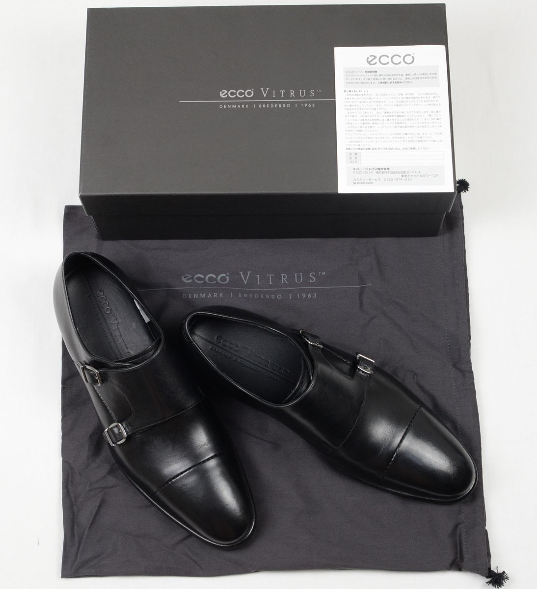 ○定価50600円ECCOエコーVITRUS MONDIALダブルモンクストラップ