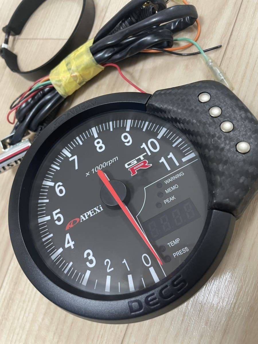1円スタート！APEXi アペックスDECS 120Φ タコメーター シフトランプ 