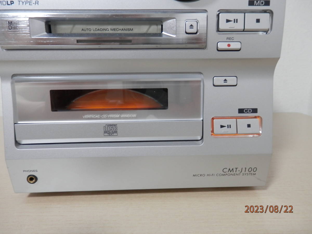 ソニー SONY CMT-J100 HCD-CP500MD メンテナンス済、リモコン付 動作