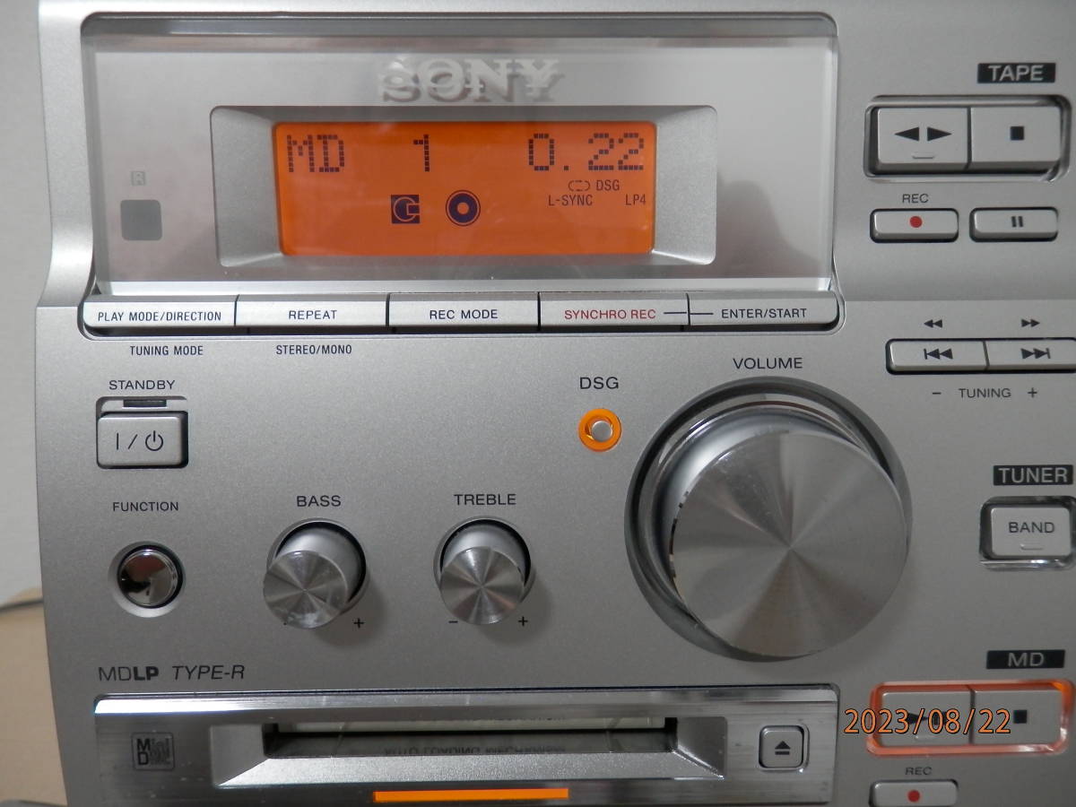 ソニー SONY CMT-J100 HCD-CP500MD メンテナンス済、リモコン付 動作