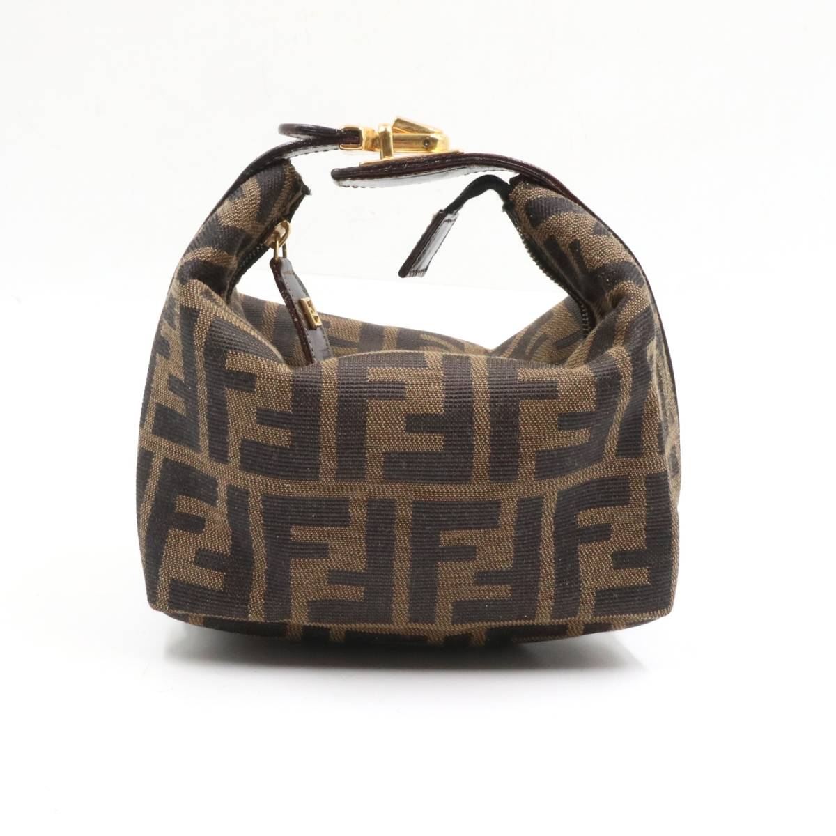 フェンディ FENDI ズッカ柄 キャンバス ズッカ ポーチ 1円 キャンバス 