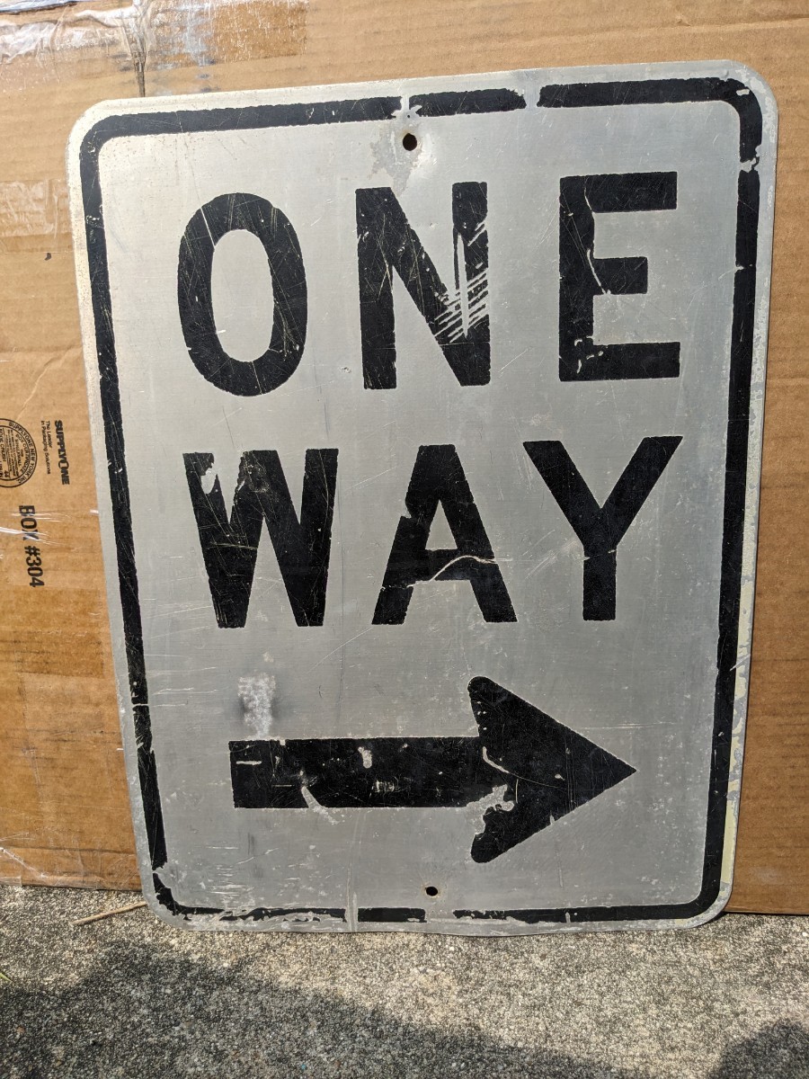 アメリカ 本物標識 ビンテージ ONEWAY 輸入品(看板)｜売買された