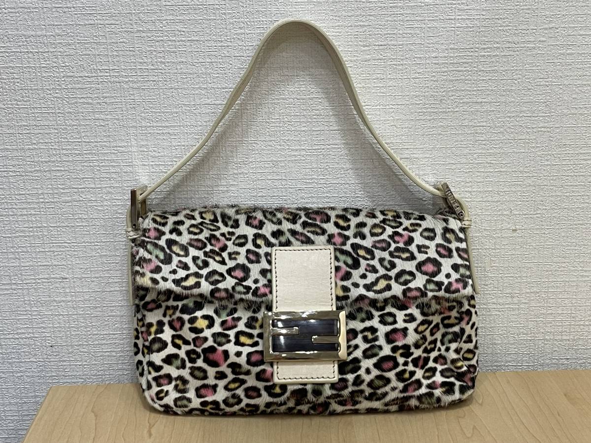 20746】FENDI フェンディ マンマバケット ハンドバッグ ハラコ レザー 