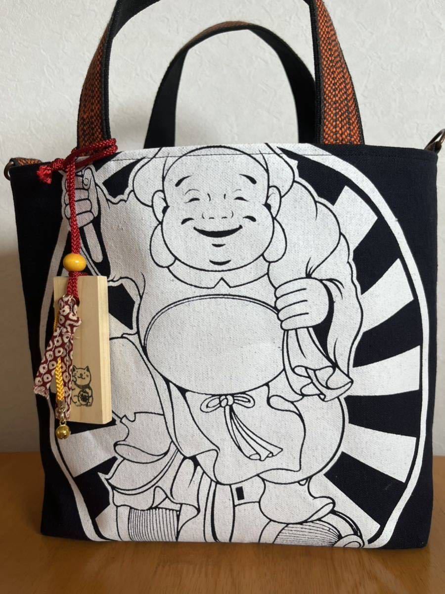 トートバッグ(大黒様) ＊前掛けリメイク ＊ハンドメイド(女性用)｜売買