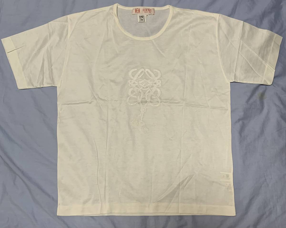 LOEWE ロエベ　クルーネック半袖Tシャツ　白　ホワイト　３８　未使用品　送料無料　匿名発送