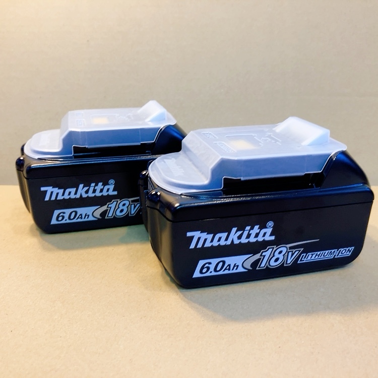 2個セットです！⑨未使用 純正品 マキタ 18V 6.0Ah BL1860B リチウムイオンバッテリー 雪マーク 残量表示付き