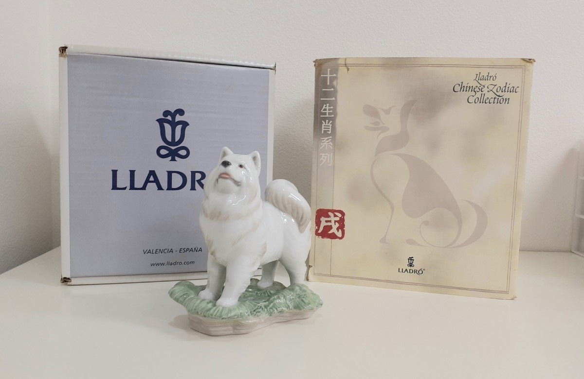 リヤドロ LLADRO 戌 犬 十二生肖系列 干支 陶器 置物 美品(リヤドロ