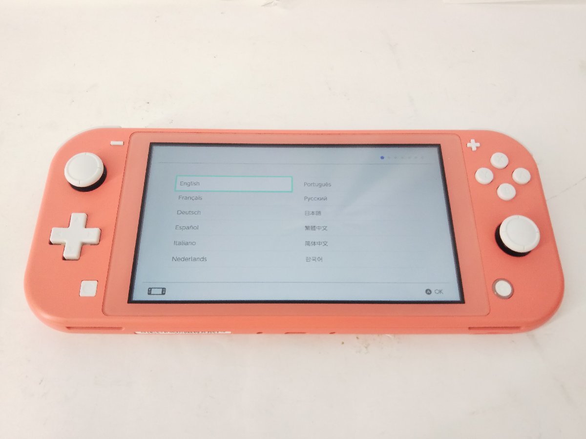 switchLite スイッチライト 箱無し本体のみ コーラル 中古現状品【1円