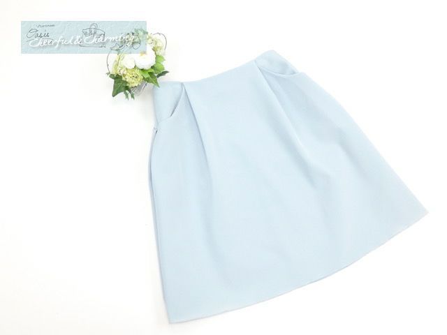 FOXEY NEWYORK スカート イリプスフレアー ロング 38 ソフィーブルー  