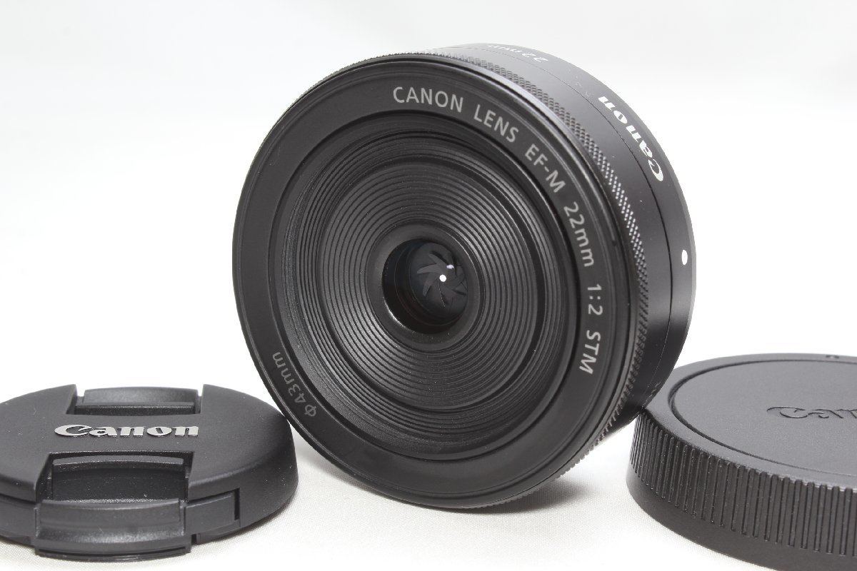 ☆極美品☆Canon キヤノン EF-M 22mm f2 STM レンズ グラファイト 