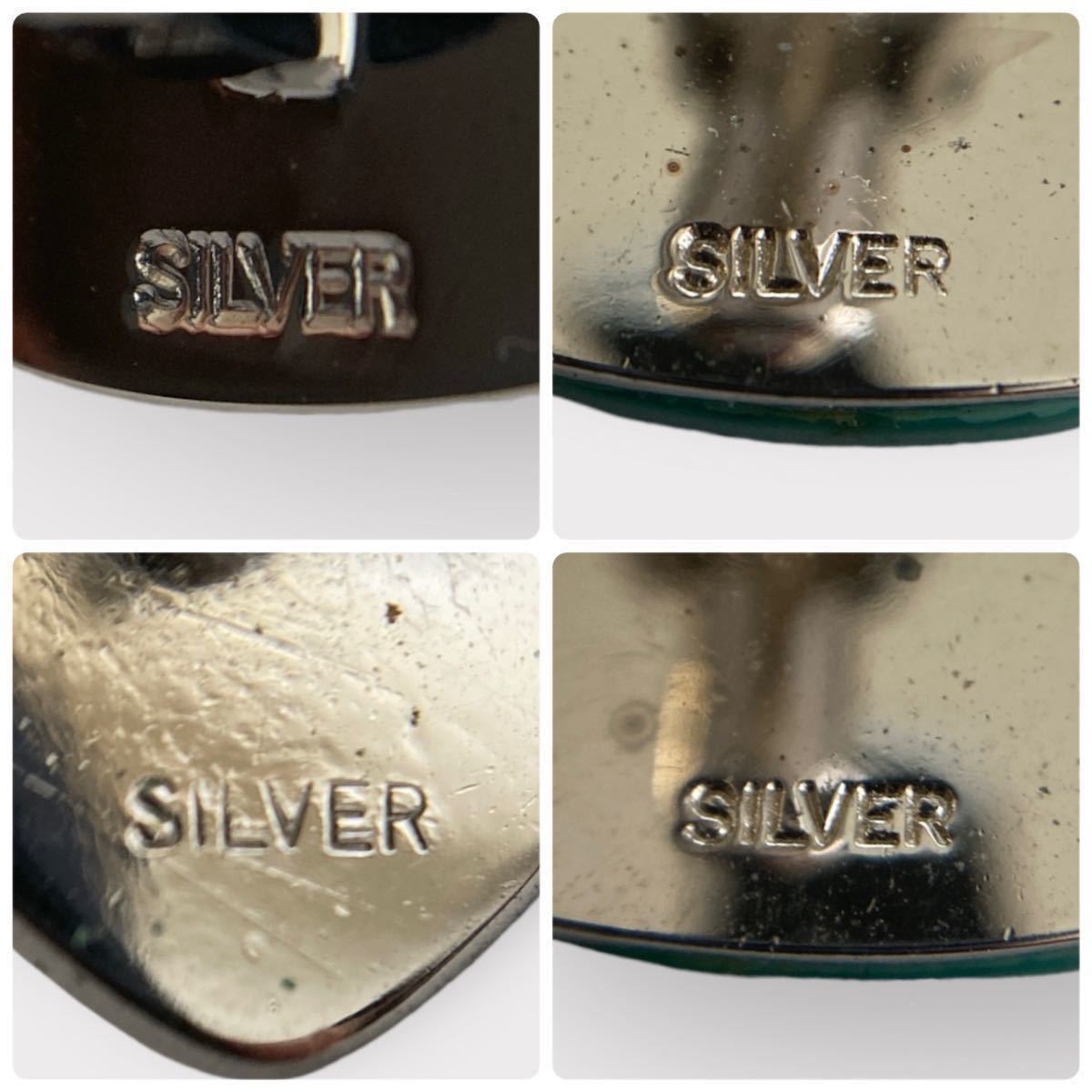 SILVER シルバー 銀 925 900 850 カフスボタン ネクタイピン リング 地