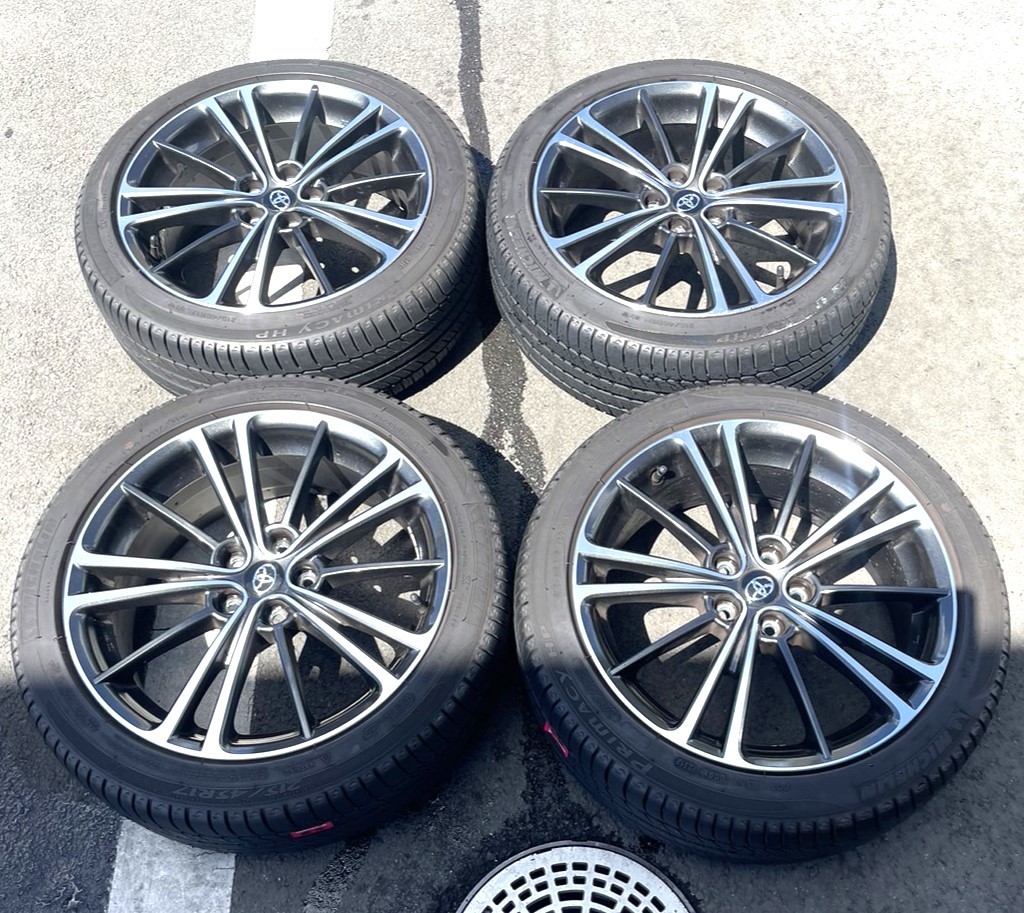 【￥5000円売り切り】トヨタFT86【ZN6】純正ホイール17インチ 7Jx+48 5H PCD100MICHELIN PRIMACY HP215/45R17 23週2012年製造 K