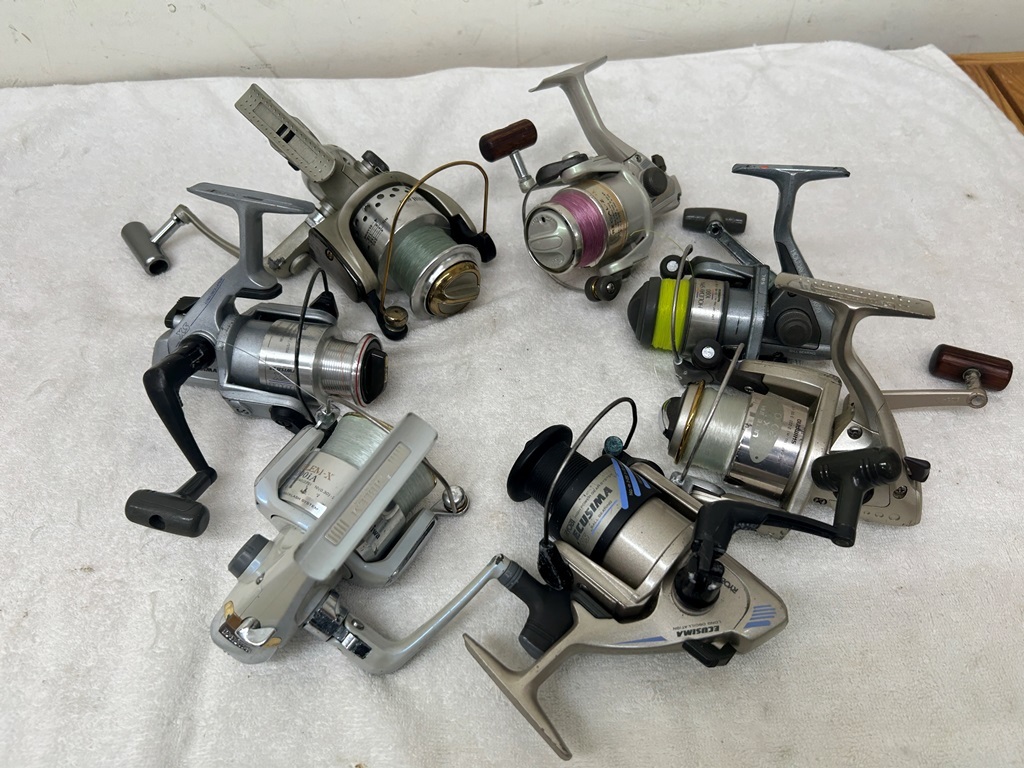 SHIMANO スピニングリール 6台セット まとめ売り 処分特価品☆【ダイワ シマノなど】スピニングリール【まとめて7個
