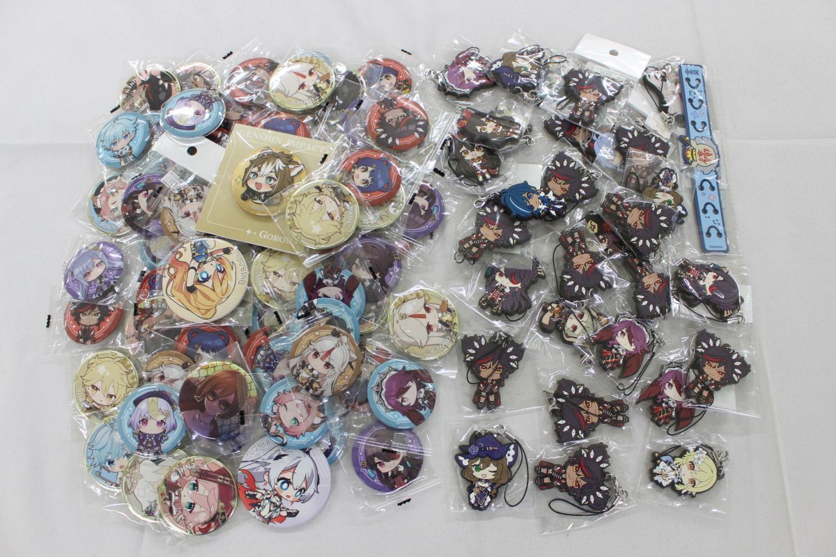 P00】原神 胡桃 他 缶バッジ ラバーストラップ 等 まとめ大量グッズセット品
