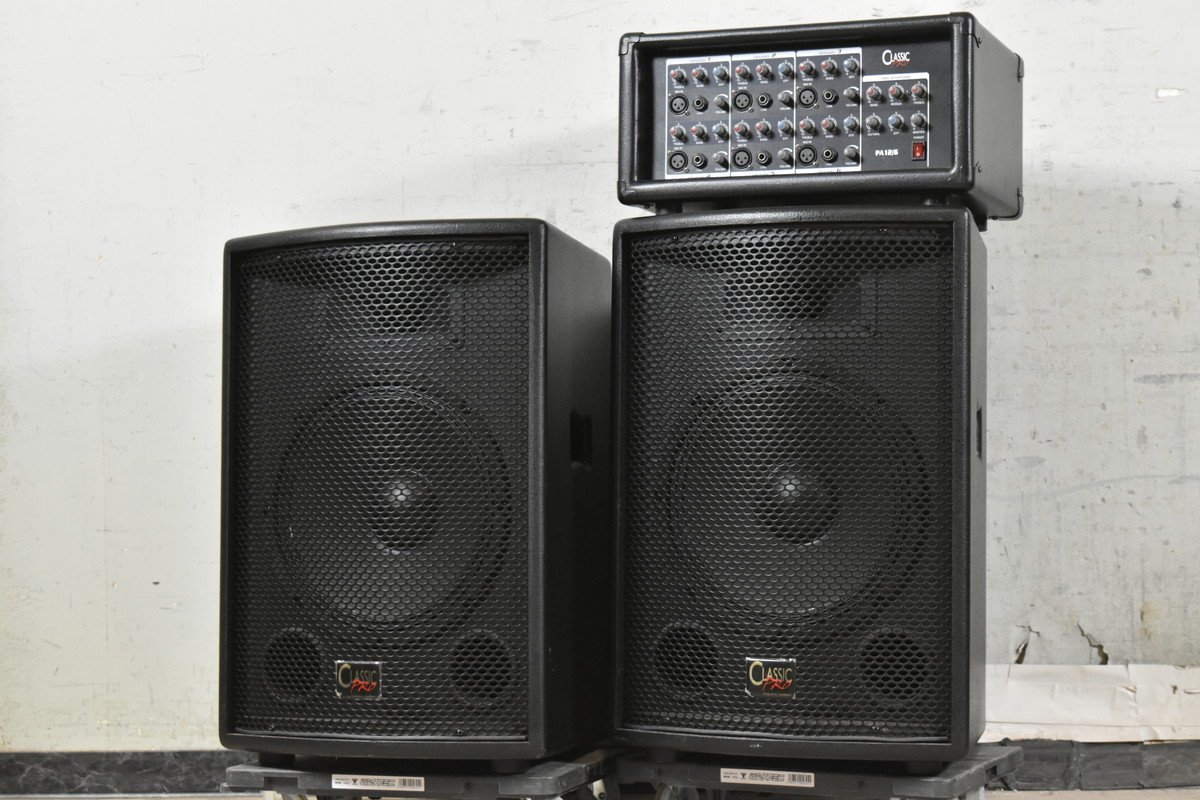 パワードミキサー CLASSIC PRO クラシックプロ PA12/6 動作品 CLASSIC PRO PA12⁄6 簡易PAシステムPA12⁄6 ⁄ [ライブ⁄イベント⁄会議室