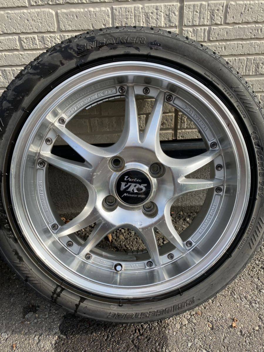 MANARAYSPORTS VERTEC VR5 EXE2 15インチ 4本セット 夏タイヤ付き 165  