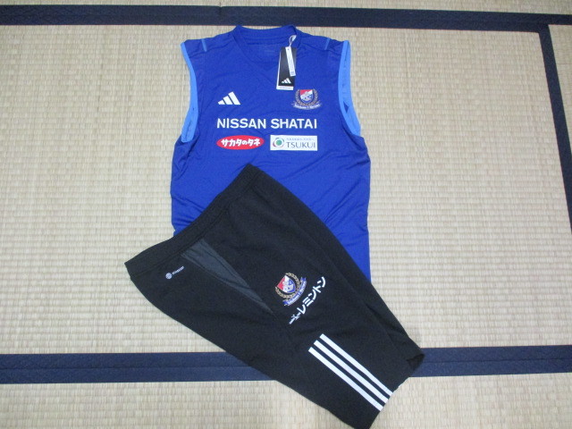 2023年 横浜Fマリノス ノースリーブシャツ + ハーフパンツ 選手着用