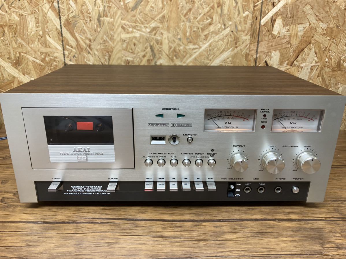 あ様購入品② 希少 AKAI アカイ オートリバースカセットデッキ GXC-730D 元箱 説明書