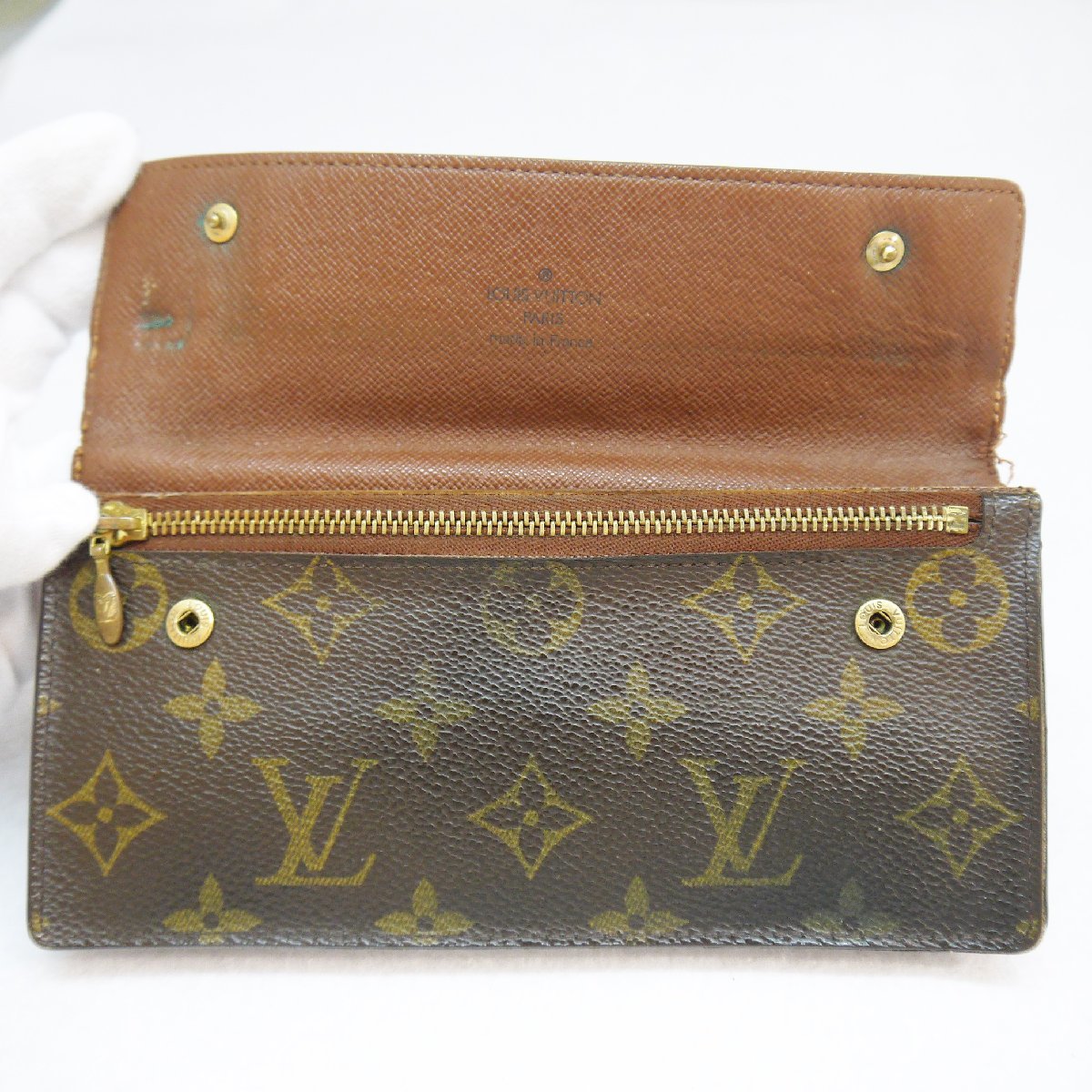 定形外送料無料 USED品 Louis Vuitton ルイヴィトン M58008 ポルトフォイユ・アコルディオン 二つ折り長財布 TH0045 モノグラム ダメージ大