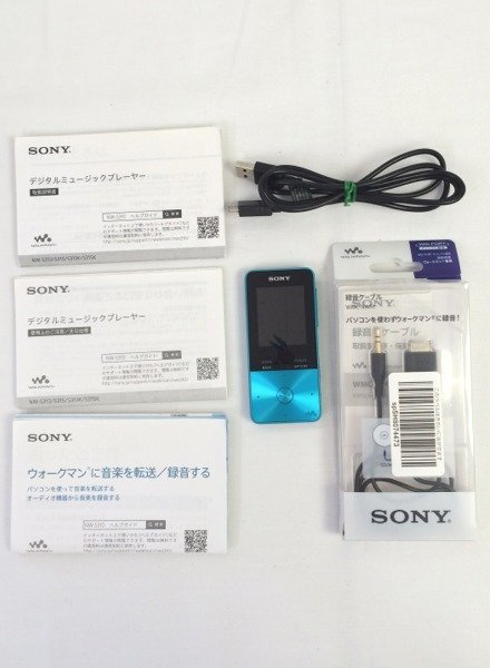 ☆☆SONY ソニー　ウォークマン　デジタルミュージックプレーヤー　NW-S313　ブルー　オマケのケーブル付き！☆USED品