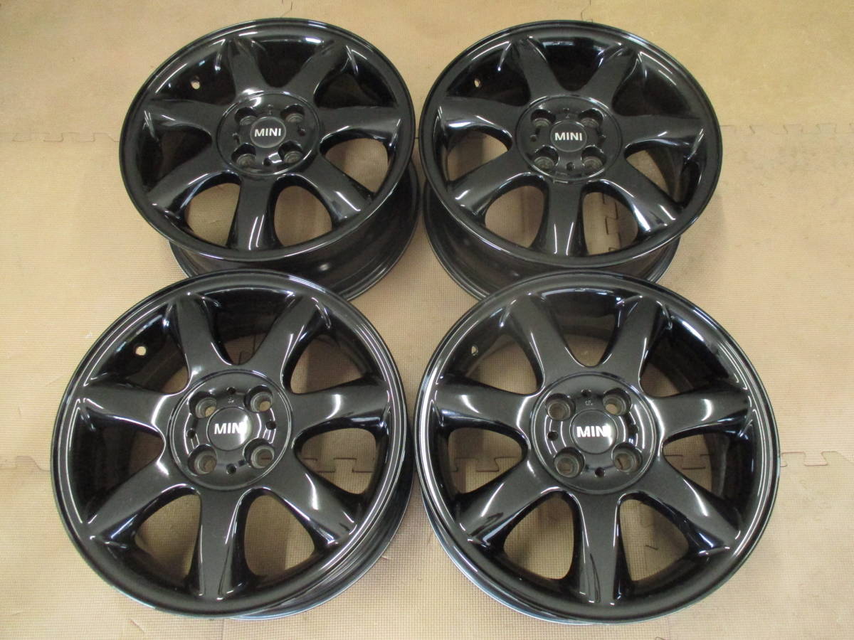 【 PCD100 4穴！】MINI 純正 R92 16インチホイール 4本セット BMW MINI ミニ 純正 16インチアルミホイール ブラック PCD100 4本