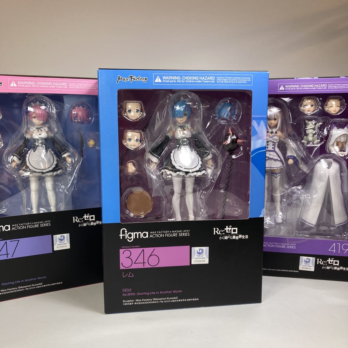【限定セール，セール】 figma Re:ゼロから始める異世界生活 エミリア+レム+ラム 3体セット 正規品(コミック、アニメ)｜売買されたオークション情報、yahooの商品情報をアーカイブ公開 - オークファン その他