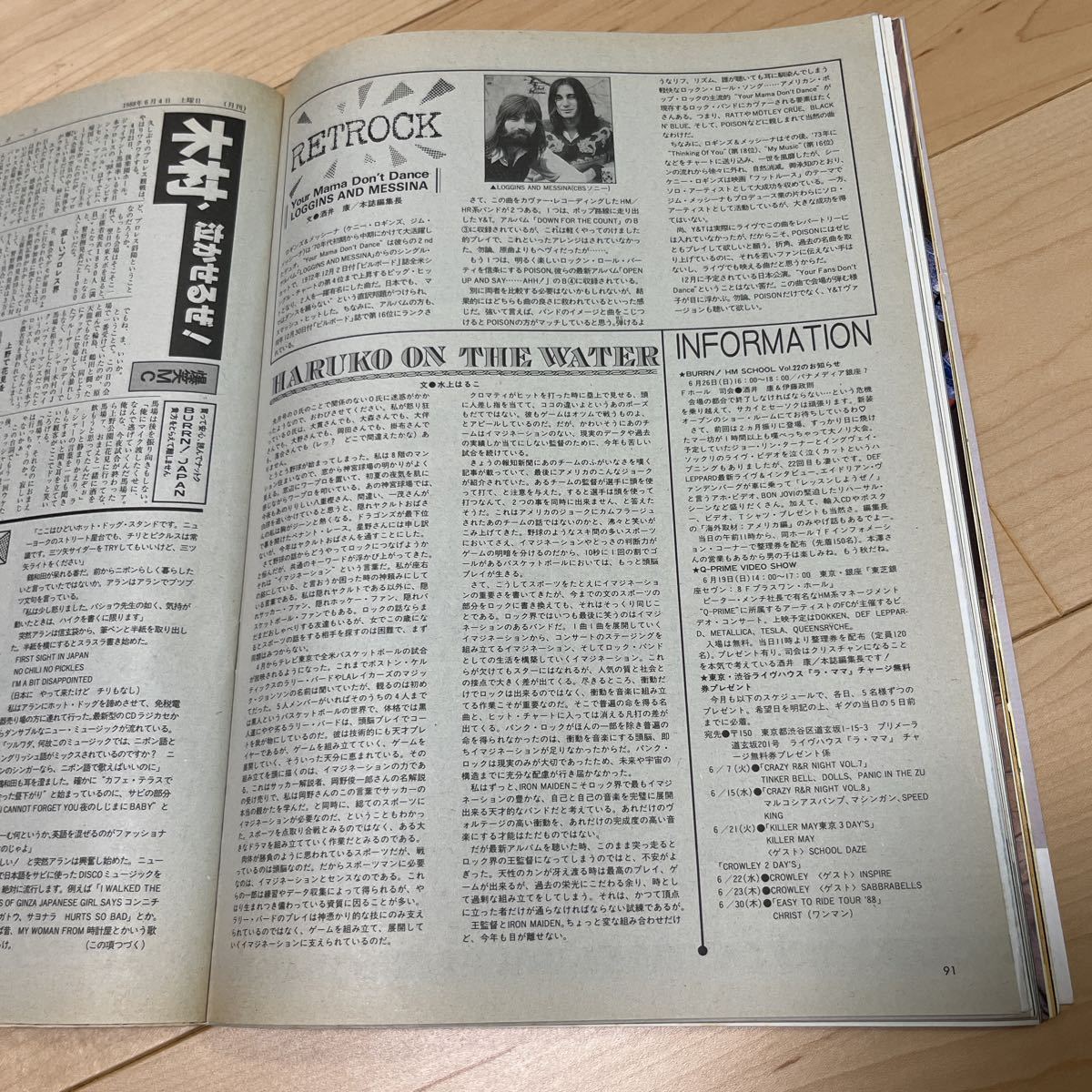 BURRN! 1988年7月号　表紙 Geoff Tate & Chris De Garmo_6