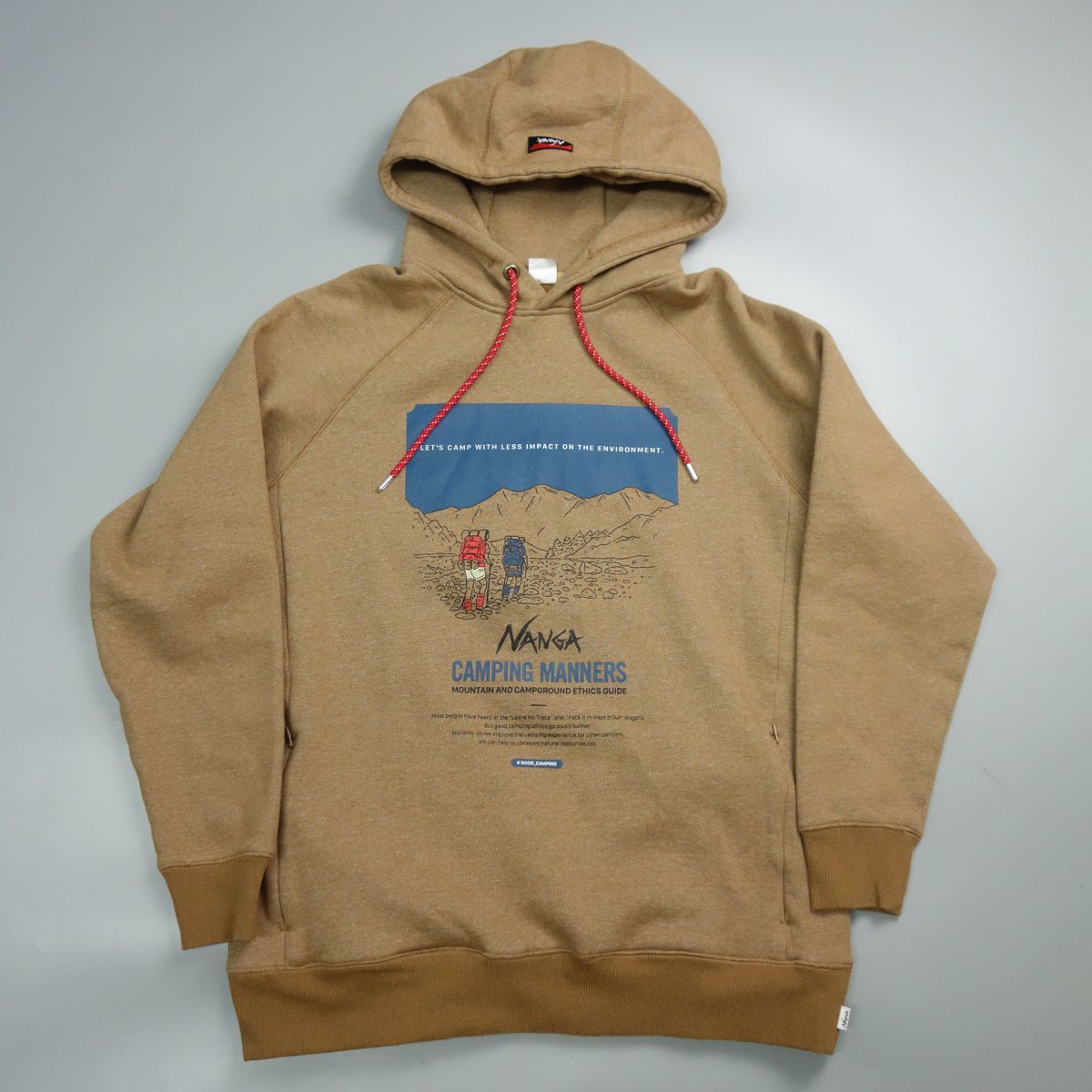 美品 NANGA ナンガ エコハイブリッドキャンピングマナープリント 