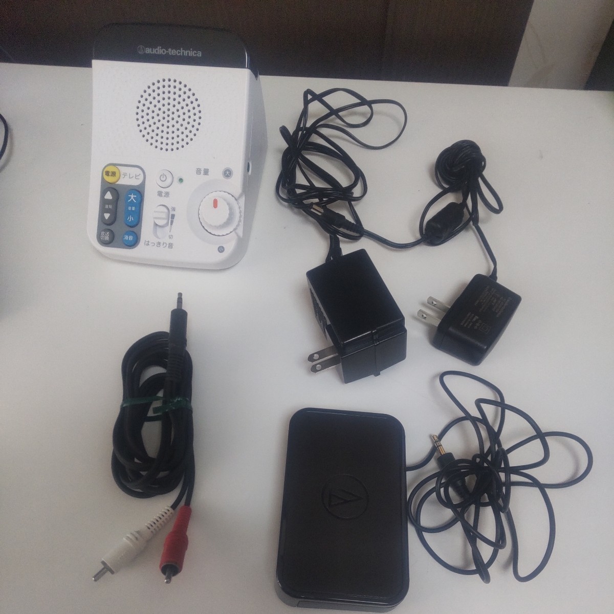 R♪audio-technica オーディオテクニカ AT-SP450R 赤外線コードレススピーカーシステム テレビ 無線スピーカー　動作確認済　P2