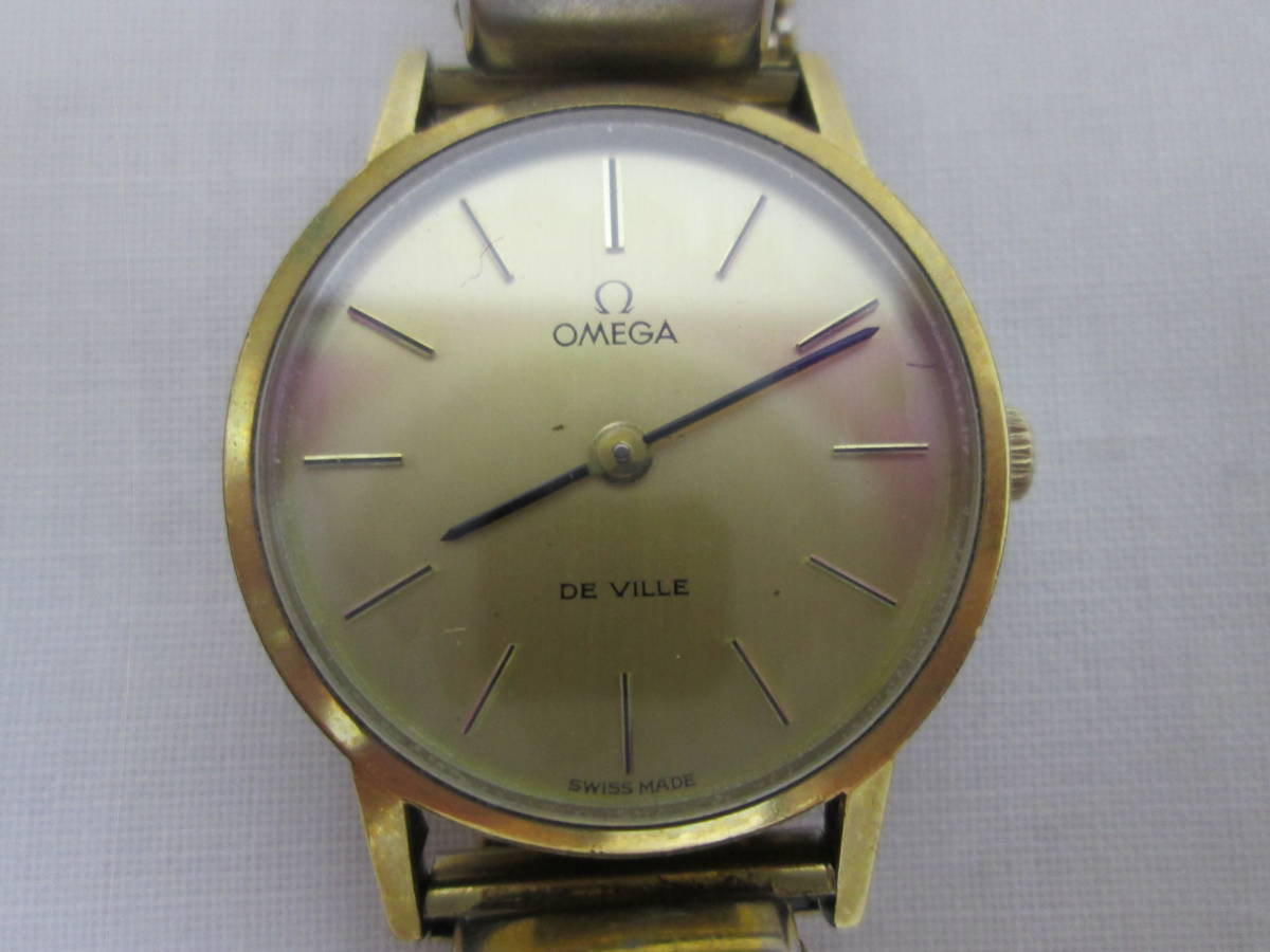 84)♪オメガ OMEGA デビル De Ville 手巻き レディース腕時計 ゴールド