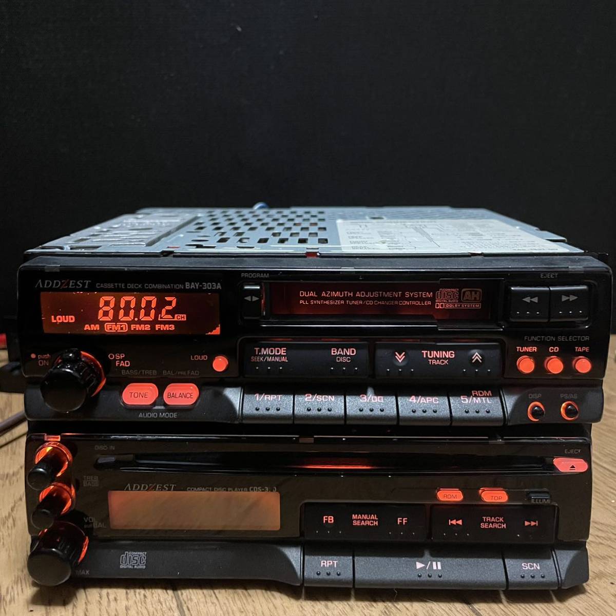 CDデッキ BAY-303A アゼスト ADDZEST カセットデッキ セット CDS-330 