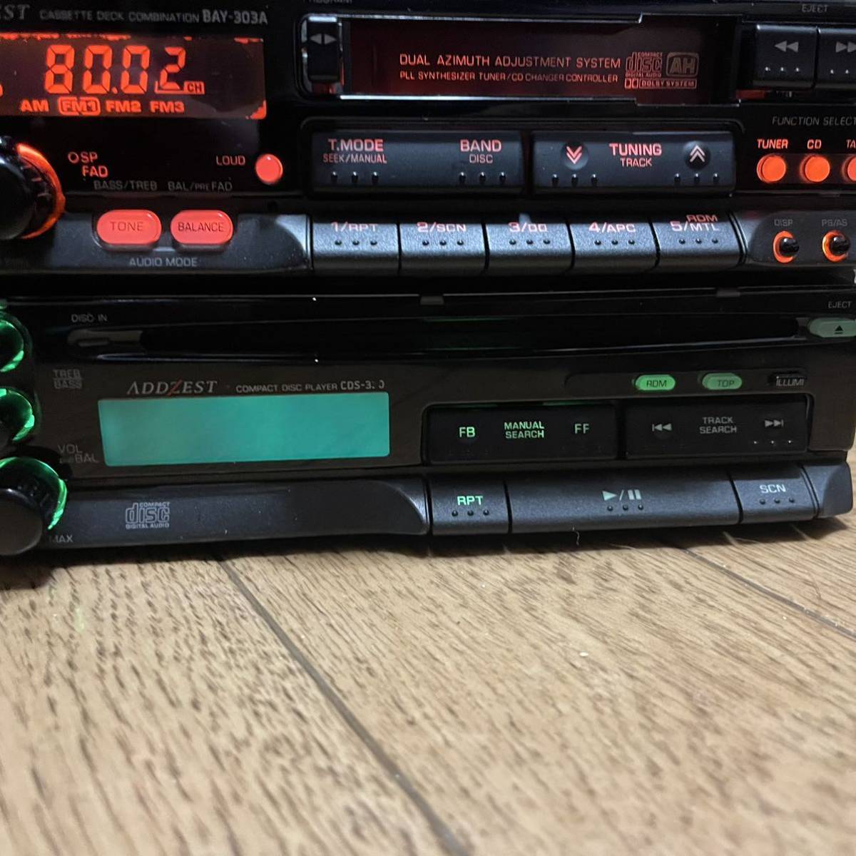CDデッキ BAY-303A アゼスト ADDZEST カセットデッキ セット CDS-330 
