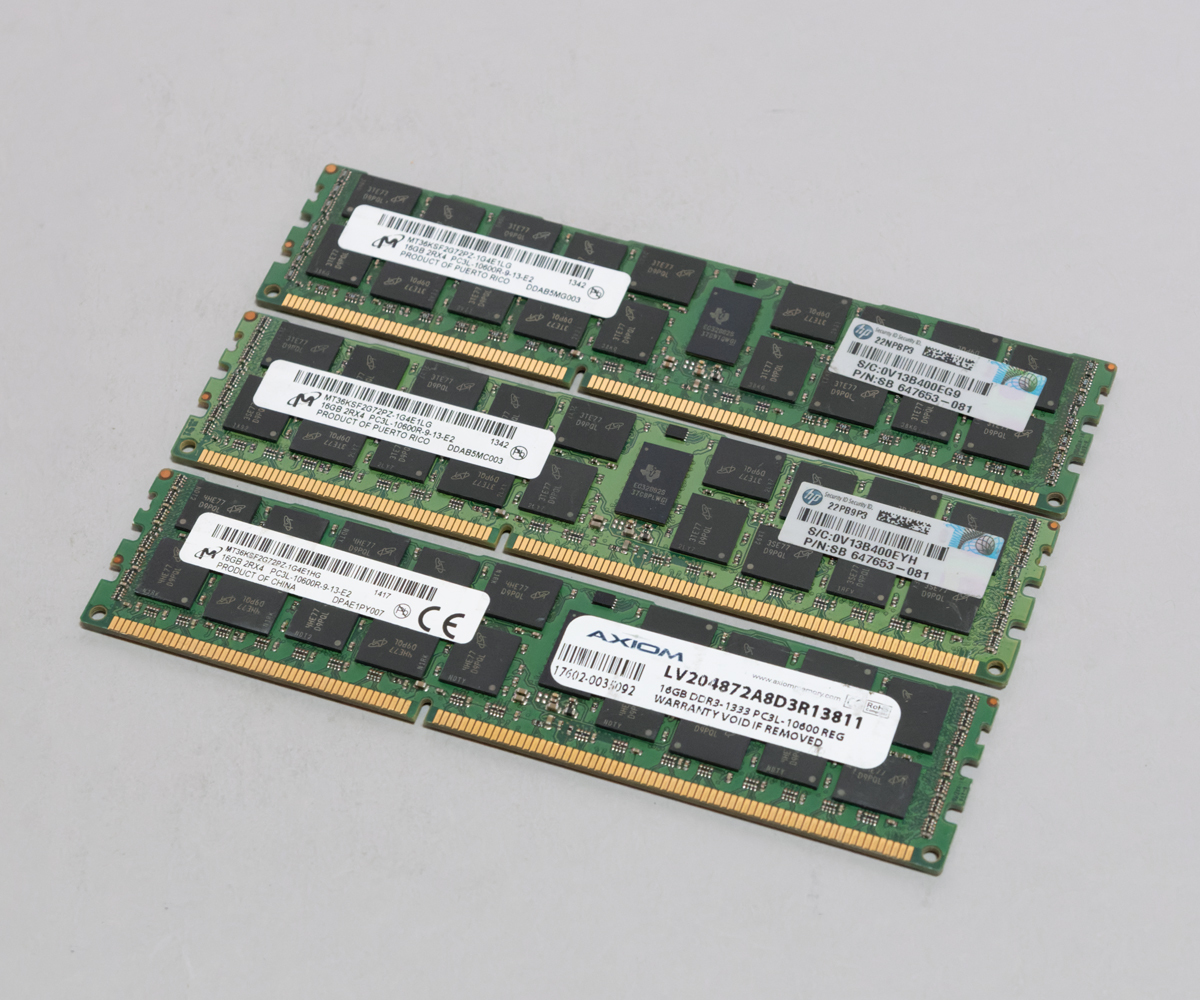 1333MHz 16GB 3枚組 合計 48GB MacPro用メモリー 2009 2010 2012モデル用 240pin DDR3 10600R RDIMM ECC 動作確認済 #0902A