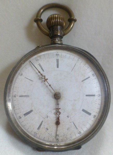 R.シュミット / 商館時計 / 懐中時計 ◆ 銀片蓋側 / 軍人馬上印 / 提げ時計 ◆ 稼働 / 要オーバーホール ◆ 時計店放出品 / アンティーク