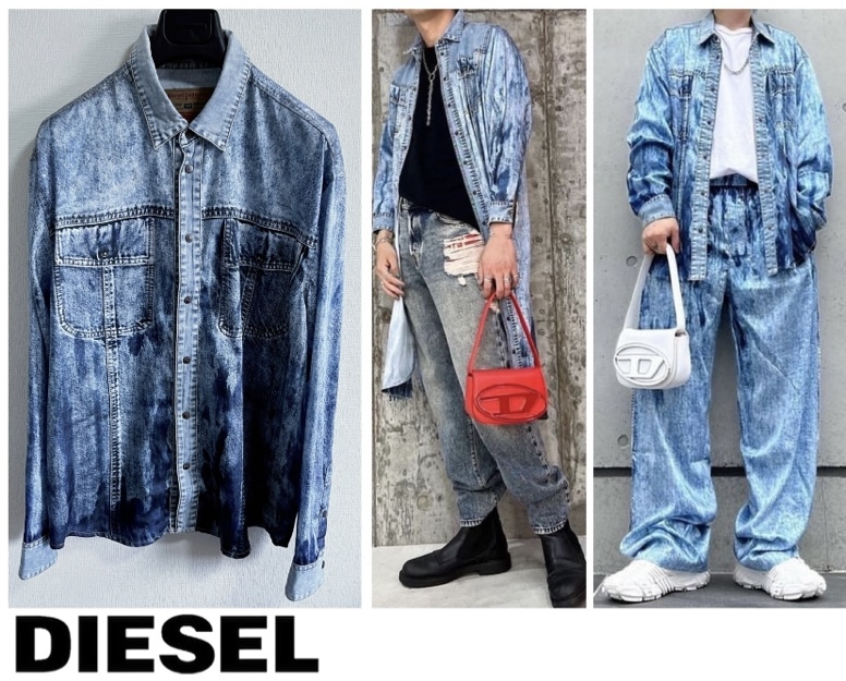 DIESEL ボタンフライ d 0 ジーンズ ダメージ加工 (ディーゼル) 車検 